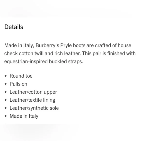 BURBERRY Pryle House Check & Leather Equestrian Ankle Boots 39.5 / 9 - Picture 3 of 15